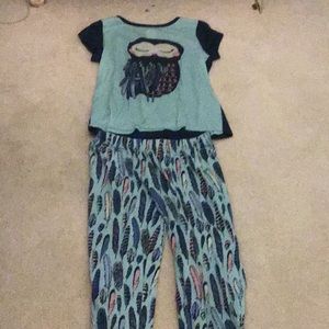A girls pair of pajamas
